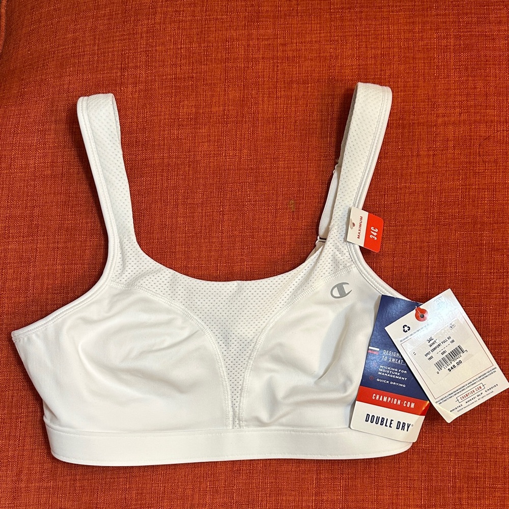 Champion White Double Dry High-Impact Sports Bra size 34C - Picture 5 of 9